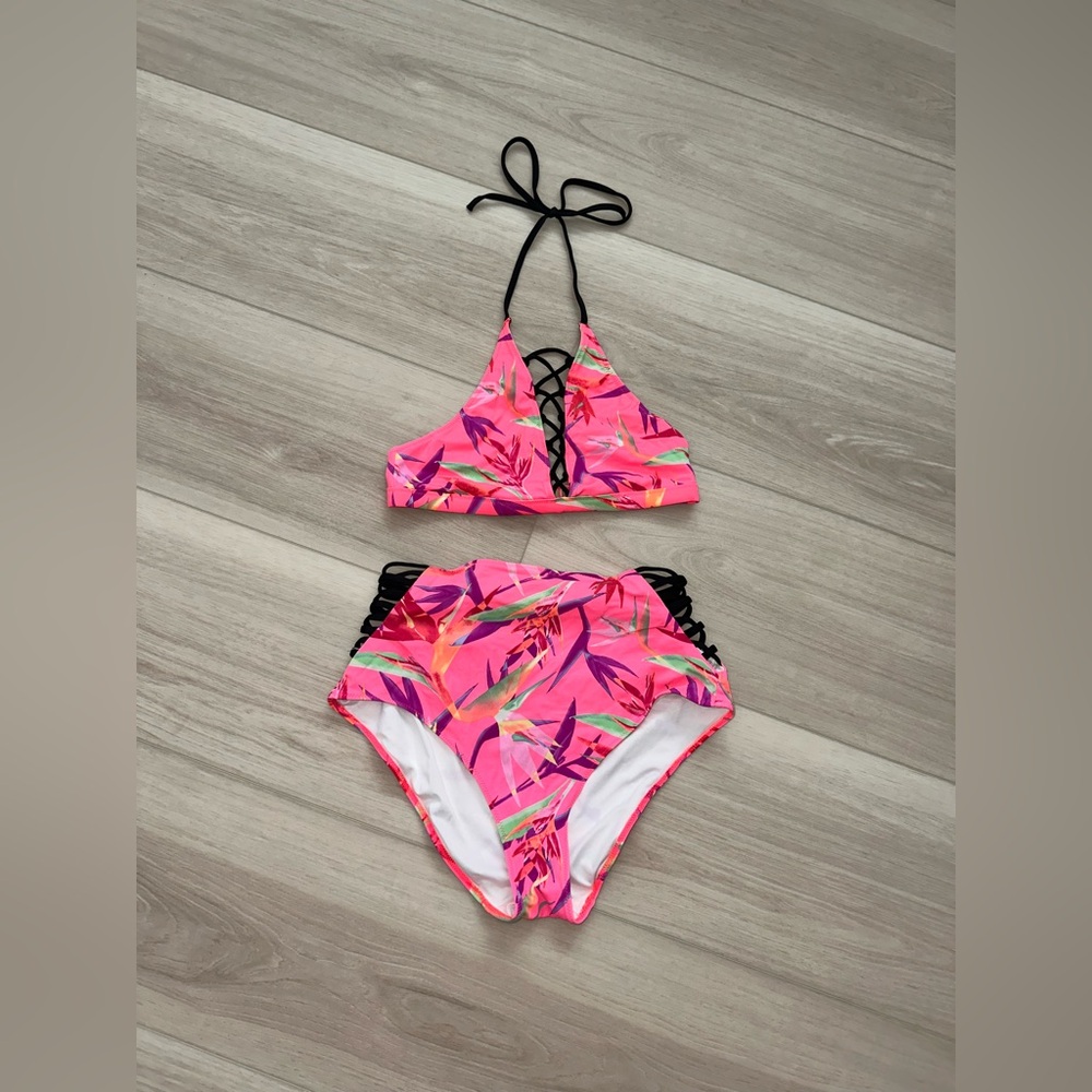 Victoria Secret PINK vibrant floral swim set